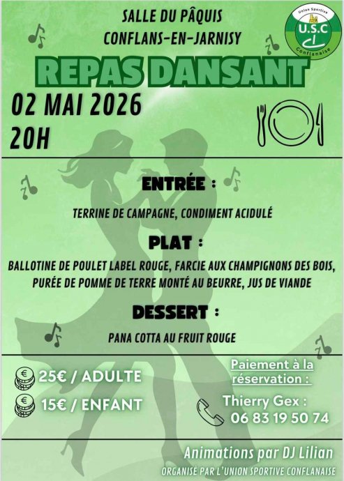 affiche repas du foot